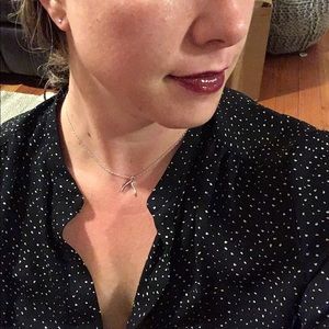 Sterling silver wishbone necklace